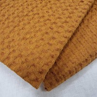 Lina dvielis košā mustard krāsā 80*150