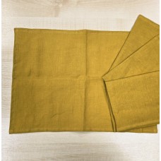 Lina galda salvetes 28*40 - 4 gab. sinepju krāsā