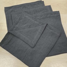 Lina galda salvetes 42*42 - 4 gab. asfalta krāsā